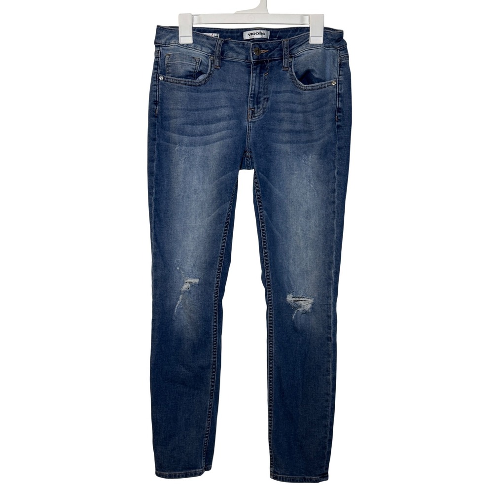 Vigoss‎ Thompson Tomboy Distressed Medium Wash Blue Jeans Size 29
